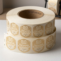Étiquettes personnalisées en feuille d'or sur rouleau, autocollants résistants à l'alcool et imperméables pour bouteilles de parfum de luxe et marques haut de gamme