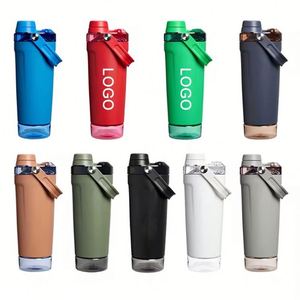 Outdoor Hiking Camping Travel Large Capacity 591ml Stainless Steel Vacuum Insulated <b>Shaker</b> Cup Lid Straw 6-12 Hours Thermal - Product Image 1