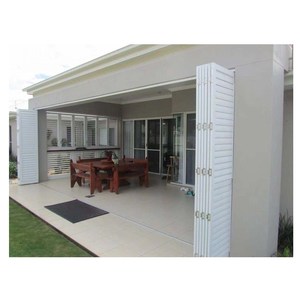 Porta Moderna a Doppia Anta Pieghevole con <span class=keywords><strong>Persiane</strong></span>, in <span class=keywords><strong>Legno</strong></span> Verniciato con Finitura Impermeabile per Ingresso, Bagno/Camera da Letto, Uso Interno - Product Image 6