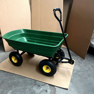 Chariot <span class=keywords><strong>de</strong></span> <span class=keywords><strong>jardin</strong></span> à 4 roues, 75L, <span class=keywords><strong>brouette</strong></span> basculante, chariot utilitaire, remorque - Product Image 1