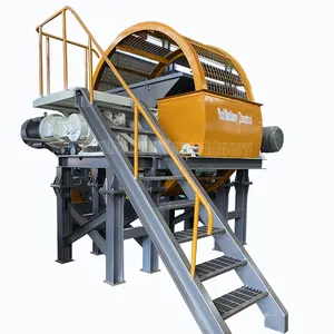 Lớn nhựa lốp phế liệu kim loại Shredder cũ cao su lốp Shredder máy móc để bán