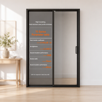 Fenêtre coulissante en acier série 70 insonorisée, certifiée Energy Star, pour cuisine et hôtel, à visibilité étroite, grand format, du sol au plafond