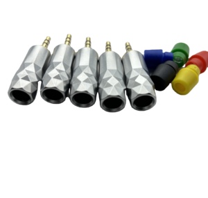 Forma de diamante 6,35mm Ts Mono macho <span class=keywords><strong>Jack</strong></span> conector niquelado cobre Ofc cobre 1/4 enchufe guitarra mezclador Audio 6,35mm Jacks - Product Image 5
