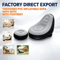 Canapé gonflable avec repose-pieds, fauteuil paresseux, chaise longue gonflable pour salon et chambre à coucher - Vente en gros usine