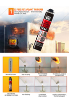 Mousse polyuréthane auto-extinguissante ignifuge GNS F44 B2 pour le remplissage des interstices de portes et fenêtres et l'étanchéité incendie