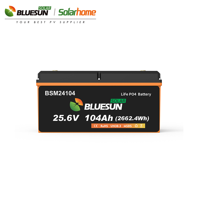 For Bluesun 24V 12V Lithium Battery Best Price 100Ah 200Ah Lithium Iron Works Low Voltage Inverter Hybrid Grid Connection CAN