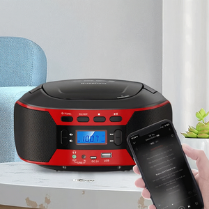 Lecteur de cassettes rétro, radio FM sans fil, lecteur CD, système audio stéréo USB MP3 avec prise casque pour écoute personnelle - Product Image 4
