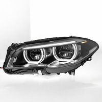 Ensemble de phares LED pour BMW Série 5 F10 F18 2011-2017, mise à niveau avec feux de jour jaunes et blancs, phares Angel's Eye