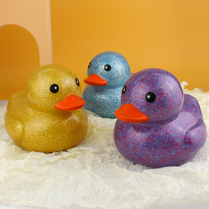 Juguetes de Baño para Bebés, <span class=keywords><strong>Patos</strong></span> de Goma Grandes de <span class=keywords><strong>5</strong></span> Pulgadas con Logotipo Personalizado, Surtido de <span class=keywords><strong>Patos</strong></span> de Goma con Brillantina, Juguetes de PVC para Aliviar el Estrés - Product Image 4