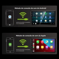 Lecteur Android universel 9 pouces double DIN 2+32 Go GPS WIFI autoradio sans fil Carplay/Android Auto