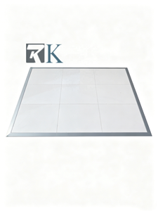 Portable Dance Floor Party Wedding Event Flooring with White <b>Platform</b> Aluminum Edging - Product Image 2