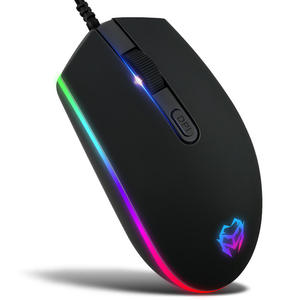 Souris de jeu filaire transfrontalière avec lumière LED arc-en-ciel, réglage de la résolution DPI, pour ordinateur portable, usage domestique ou au bureau - Product Image 1