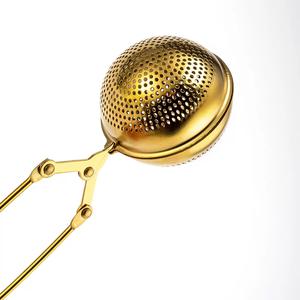 Infuseur de thé en acier inoxydable, boules rondes, à thé Rose or, passoire avec filtre pour feuilles d'herbes en vrac - Product Image 4