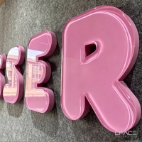 Lettres LED 3D personnalisées en résine gelée haute brillance, enseigne lumineuse colorée en époxy acrylique pour magasin, café, devanture de commerce, bâtiments, bureau, voiture