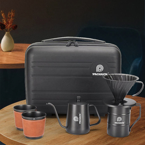 Kit de préparation de café tout-en-un pour l'extérieur, design classique en acier inoxydable 304, respectueux de l'environnement, ensemble de voyage, qualité excellente, marque OEM - Product Image 1