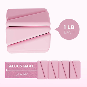 Pesas de Muñeca y Tobillo Personalizables con Logotipo, Duraderas y Ecológicas, de Silicona con Cierre de Gancho y Bucle Ajustable, 2 lb por Par, para Yoga y Fitness - Product Image 5