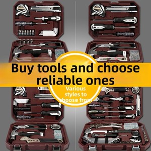 Red hộ gia đình phần cứng Hướng dẫn sử dụng công cụ sửa chữa thiết lập đầy đủ với OEM trường hợp tay-điện nguồn bán buôn Quà Tặng Công cụ kết hợp Kit - Product Image 3