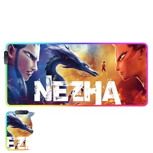 Nezha RGB PC Gamer bàn phím chuột Pad Mousepad dẫn phát sáng Chuột Thảm cao su máy tính chơi Game mausepad - Product Image 1
