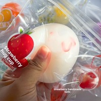 Handgemaakte ideeën-ontwikkelende fruitwater-knijpbal kiwi aardbei maïs watermeloen druif perzik sinaasappel stressverlichtende squishy speelgoed