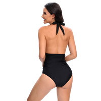 Maillot de bain une pièce sexy dos nu pour femme, combinaison de bain, logo personnalisé, séchage rapide, protection UV, imprimé léopard, bikini d'été