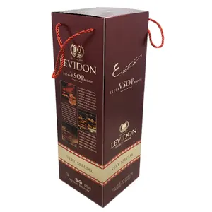 Boîtes de papier en carton d'emballage de champagne design de luxe Offre Spéciale boîte-cadeau d'emballage de bouteille en verre de vin personnalisée à bas prix