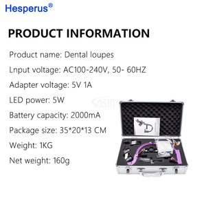 Lupa dental inalámbrica con luz frontal de 2.5X 3.5X a color para cirugía, proveedor de fábrica - Product Image 6