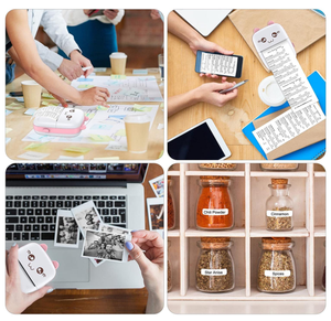 Máy in nhãn nhiệt di động không dây mini bỏ túi thông minh, in thẻ, Bluetooth, không cần mực - Product Image 5