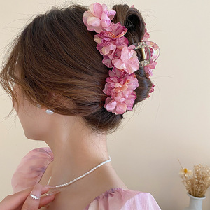 2026 New Chinese <b>Style</b> Hydrangea Tassel Hair Claw Elegant Fairy Ancient Hair Clip For Women Back <b>Head</b> - Product Image 4