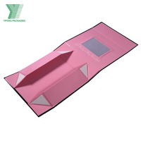 Caja de Regalo de Lujo con Cierre Magnético para Cosméticos, con Papel Brillante Personalizado, Caja de Almacenamiento Plegable para Pelucas, con Espejo