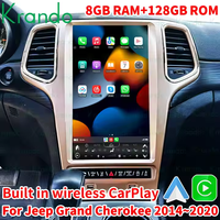 Reproductor Multimedia para Automóvil Android Estilo Tesla de 13.6'' Krando para Jeep Grand Cherokee 2014-2020, Radio para Automóvil, Android Multimedia, CarPlay