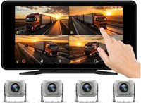 Système de caméra de recul pour camion, caméra de recul, moniteur 10,1 pouces, enregistreur DVR intégré, écran quadruple, 4 canaux 1080P