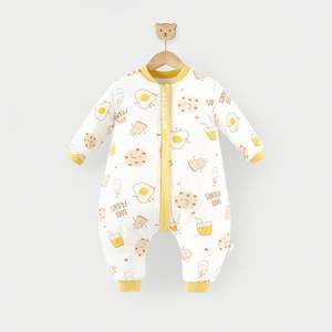 Gigoteuse pour bébé nouveau-né en coton anti-coup de pied, épaisseur hivernale, couleur unie, écologique, 0-6 6-12 mois - Product Image 5