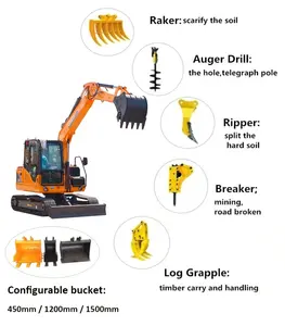 Máquina de excavación de 7 toneladas, excavadora grande XN80E, distribuidor de América del Sur, novedad de 2023