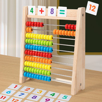 Ábaco de Cuentas de Madera Montessori, Juguetes Educativos de Aprendizaje de Matemáticas para Niños, Juego de Contar y Calcular Números para Niños y Niñas