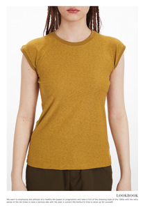 Bán Buôn Tùy Chỉnh Của Phụ Nữ Châu Âu Và Hoa Kỳ Đơn Giản Áo Thun Mỏng Màu Rắn Vòng Cổ Ngắn Tay Đáy Làm Việc - Product Image 3