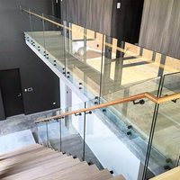 YL METAL Anpassbare Edelstahl-Treppengeländer mit Glasabstandshaltern in Satiniertem Schwarz und Lebenslanger Garantie