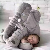 Éléphant en peluche oreiller jouet poupée bébé dormir poupée en peluche oreiller éléphant en peluche jouets