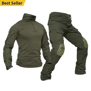 SIVI G2 ملابس صيد مموهة مقاومة للدموع بدلة ضفدع تكتيكي أخضر بدلة سوداء موحدة قميص وسراويل تكتيكية قتالية