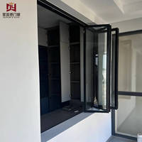 Fenêtre pliante en aluminium à rupture de pont thermique, étanche, avec double vitrage pour bâtiment commercial, norme CE