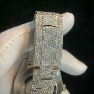 Reloj de Alta Calidad con Incrustaciones de Moissanita, Estilo Hip Hop, Reloj Mecánico para Hombre con Moissanita, Logotipo Personalizado, Reloj de Lujo, Pasa el Test de Diamantes - Product Image 2