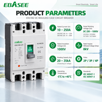 Disjoncteur solaire DC en gros 250A 100A 2P 3P 4P pour système solaire, ESS et application de distribution DC