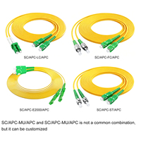 Câble de raccordement à fibre optique monomode double cœur APC, diamètre optique de 2,0 mm ou 3,0 mm, faible insertion, adapté au FTTH