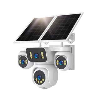 กล้องวงจรปิดพลังงานแสงอาทิตย์กลางแจ้ง 4K AI กล้องสี่เลนส์ สี่จอภาพ เชื่อมต่อเครือข่าย 4G สนทนาเสียงสองทาง ตัวเลือกแผงโซลาร์เซลล์ CMOS รองรับ Cloud และการ์ด SD - Product Image 3