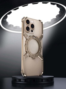 เคสโทรศัพท์มีขาตั้งแบบหมุนได้สำหรับ iPhone 16 15 14 13รองรับ360การชาร์จแม่เหล็กทำจากอะลูมิเนียมอัลลอยด์แบบใหม่ - Product Image 6