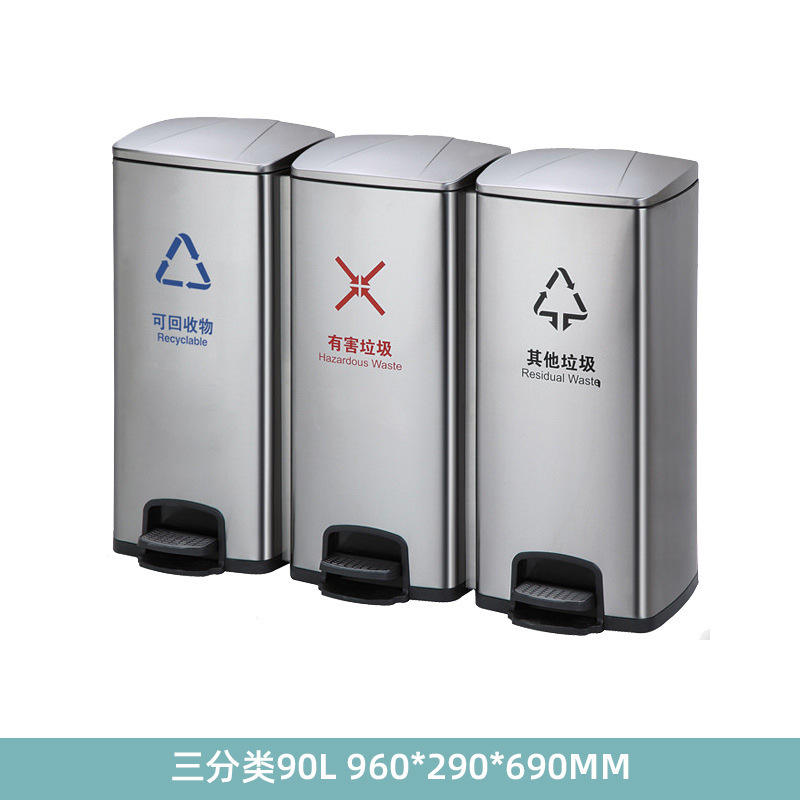 ถังขยะสแตนเลสแบบเหยียบ 3 ประเภท