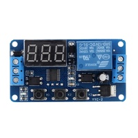 YYC-2 12V Relais Temporisé Module LED Affichage Numérique Minuterie de Cycle Réglable de Commutateur de Contrôle de Contrôle de L'automatisation Avec Coquille