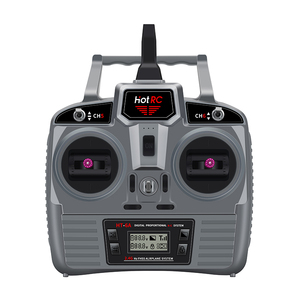 Hotrc Hot RC HT-6A HT6A 4.5 -9V 2.4Ghz 6CH PWM FHSS Transmisor de Control Remoto F-06A F06A Receptor para Aviones, Coches, Barcos y Tanques RC - Product Image 2
