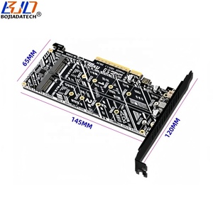 Fabrika Toptan Satış PCI Express GEN5 PCI-E 5.0 8X - Çift 2 NGFF M.2 M-Key Adaptör Dönüştürücü Kartı, 2280 22110 M2 NVME SSD için - Product Image 2