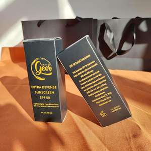 Cajas de Perfume y Cosméticos de Lujo en Negro Mate - Cajas Rígidas con Logotipo Impreso en Lámina Dorada para Cuidado de la Piel - Product Image 1