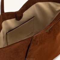 Sac fourre-tout pour femme en faux daim de couleur unie, grande capacité, fermeture magnétique, pour tenues formelles et décontractées, collection Automne 2025 – Commande en gros